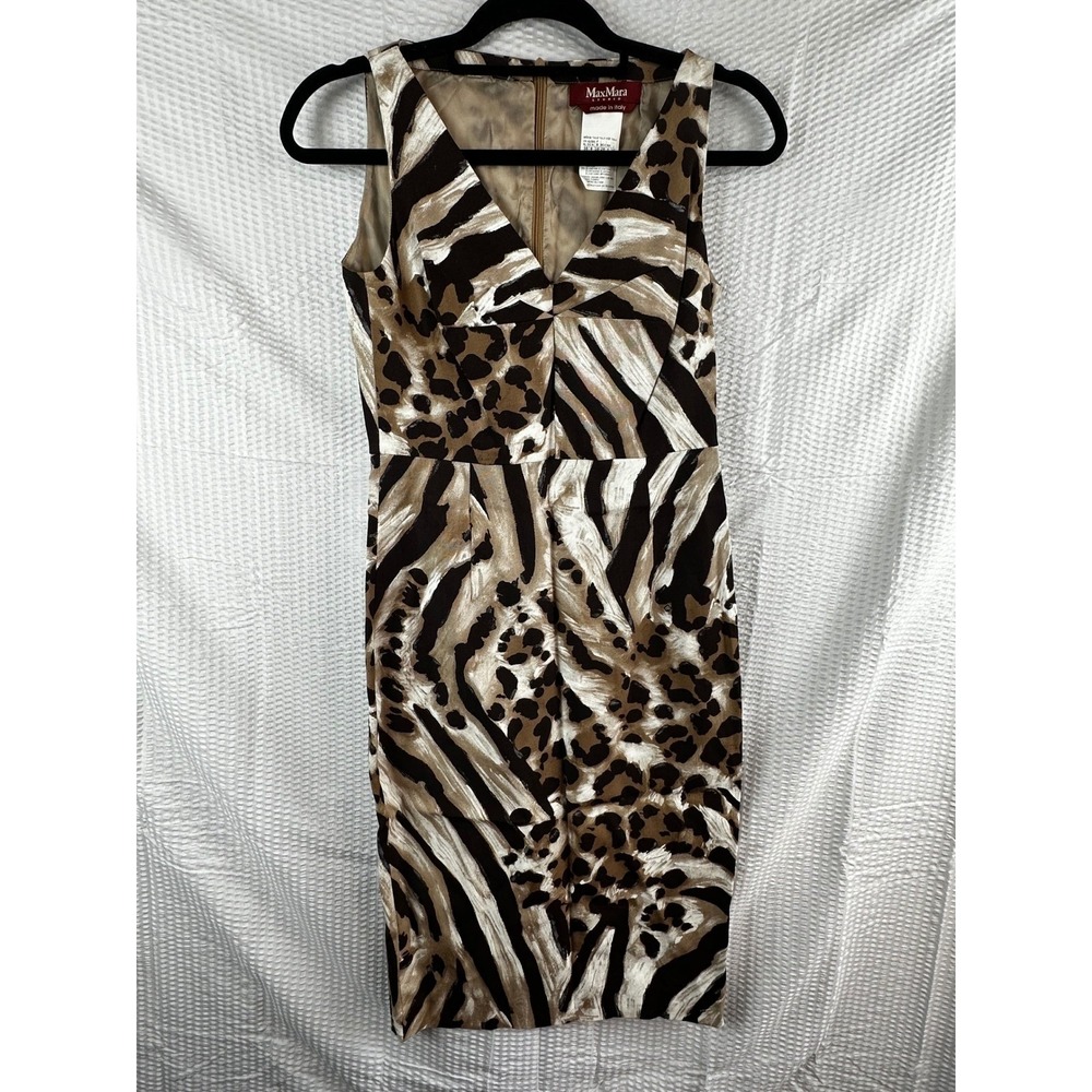 Max Mara studio animal print dress size 6